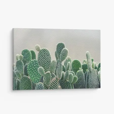 Cuadro en lienzo cactus opuntia en primer plano para decoración – Pixers®