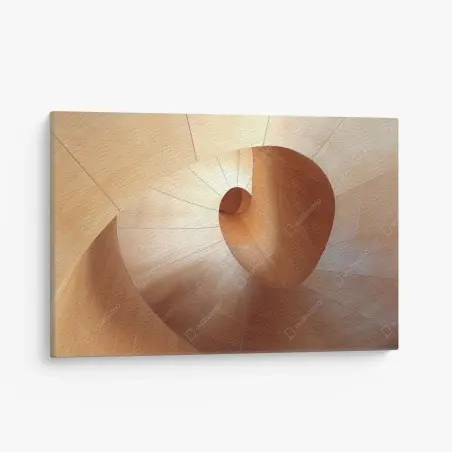 Cuadro en lienzo espiral arquitectónica de madera minimalista – Pixers®