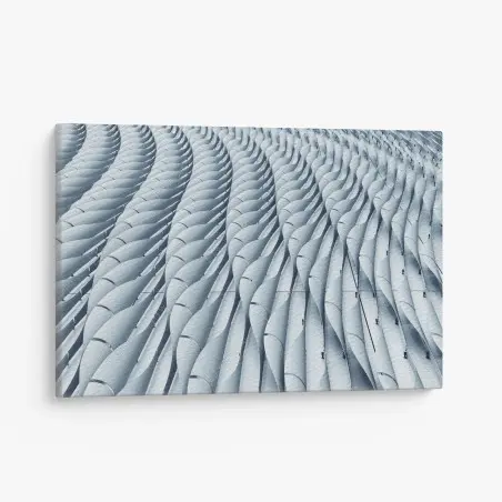 Cuadro en lienzo fachada ondulada minimalista de formas geométricas – Pixers®