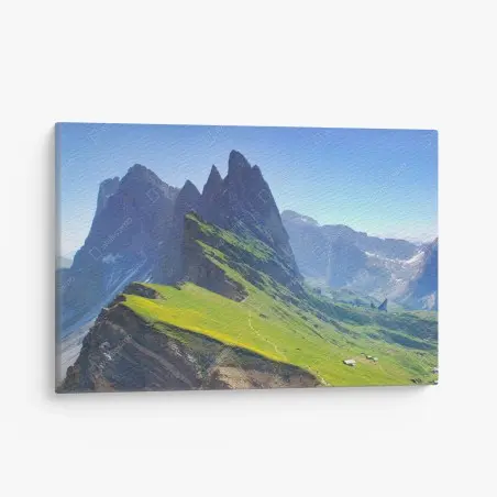 Cuadro en lienzo vistas majestuosas de Seceda, Dolomitas – Pixers®