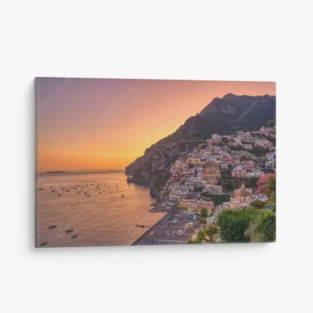 Cuadro en lienzo puesta de sol en Positano – Pixers®