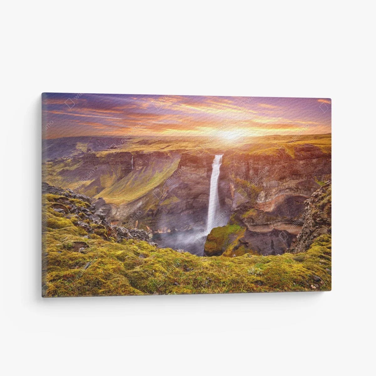 Cuadro en lienzo amanecer en Haifoss, cascada de Islandia – Pixers® Cuadro en lienzo amanecer en Haifoss, cascada de Islandia – Pixers®