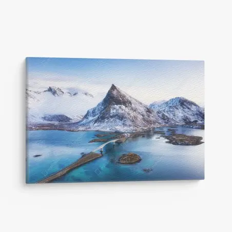 Cuadro en lienzo atardecer ártico en Islas Lofoten – Pixers®