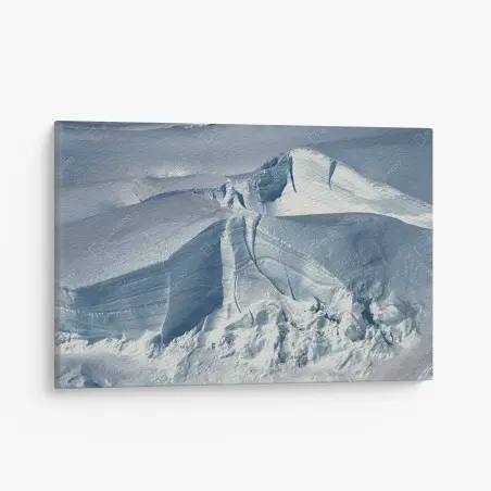 Cuadro en lienzo paisaje glacial abstracto en tonos azules y blancos – Pixers®
