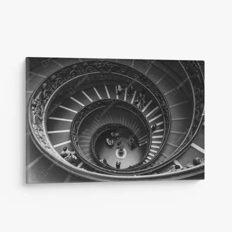 Cuadro en lienzo escalera de caracol barroca en perspectiva – Pixers®