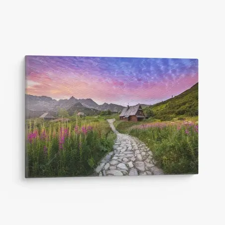 Cuadro en lienzo amanecer sereno en Hala Gasienicowa, Tatras – Pixers®