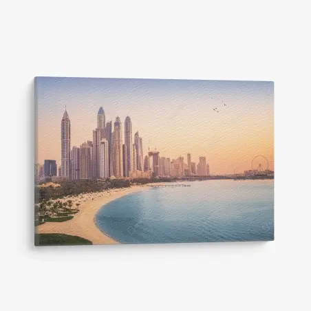Cuadro en lienzo vistas de Dubái al atardecer – Pixers®