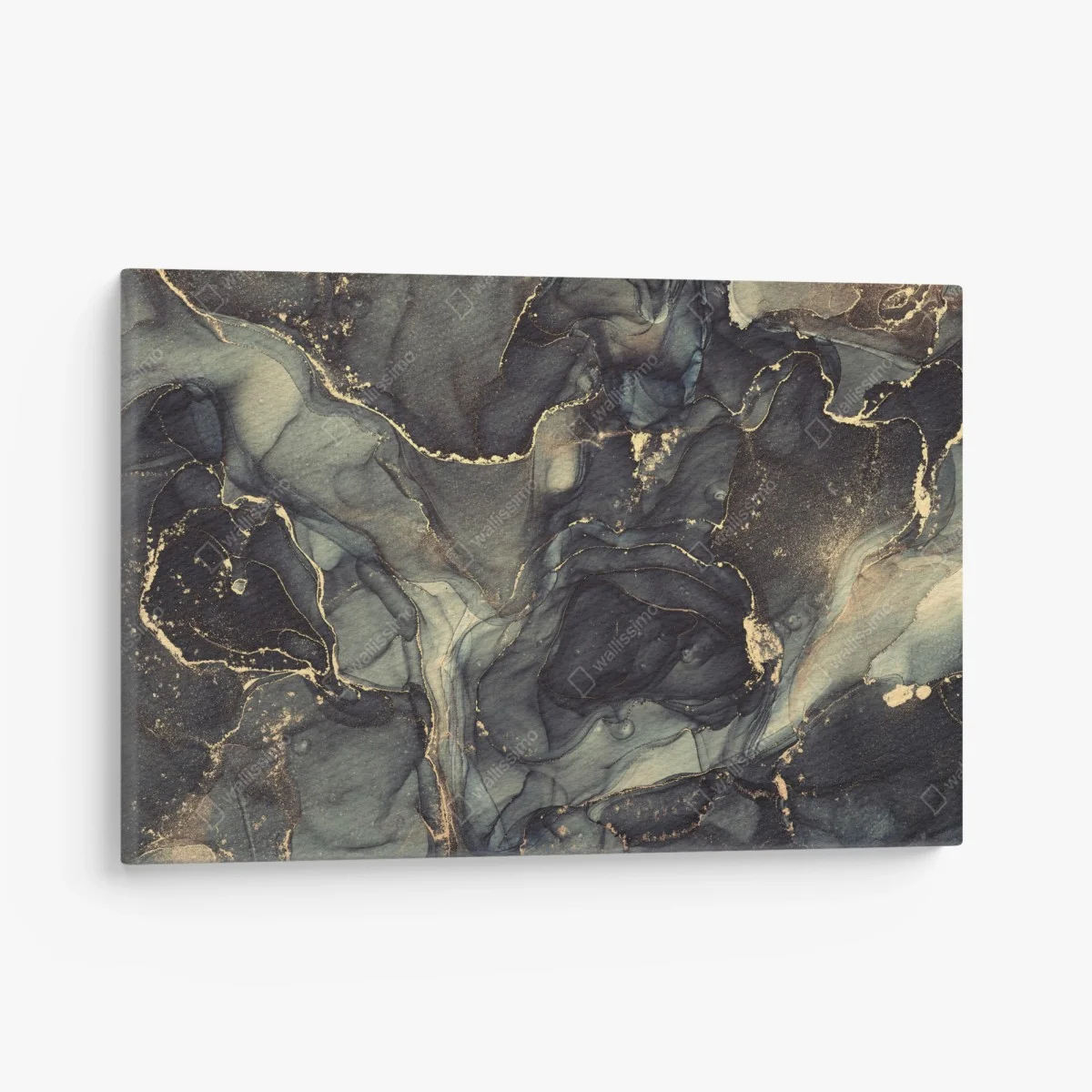 Cuadro en lienzo arte abstracto líquido en tonos gris y dorado – Pixers® Cuadro en lienzo arte abstracto líquido en tonos gris y dorado – Pixers®