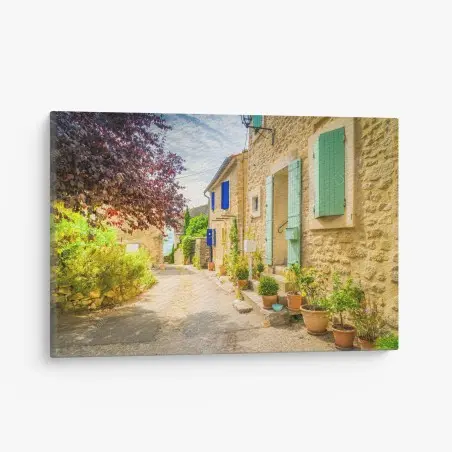 Cuadro en lienzo calle provenzal bañada por el sol – Pixers®