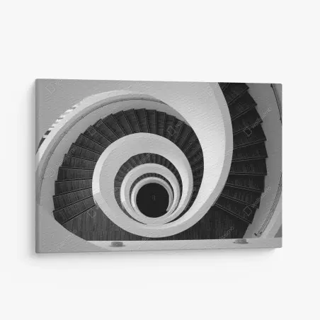 Cuadro en lienzo escalera en espiral vista desde arriba – Pixers®