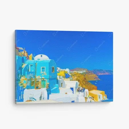 Cuadro en lienzo mirador de Oia en Santorini – Pixers®