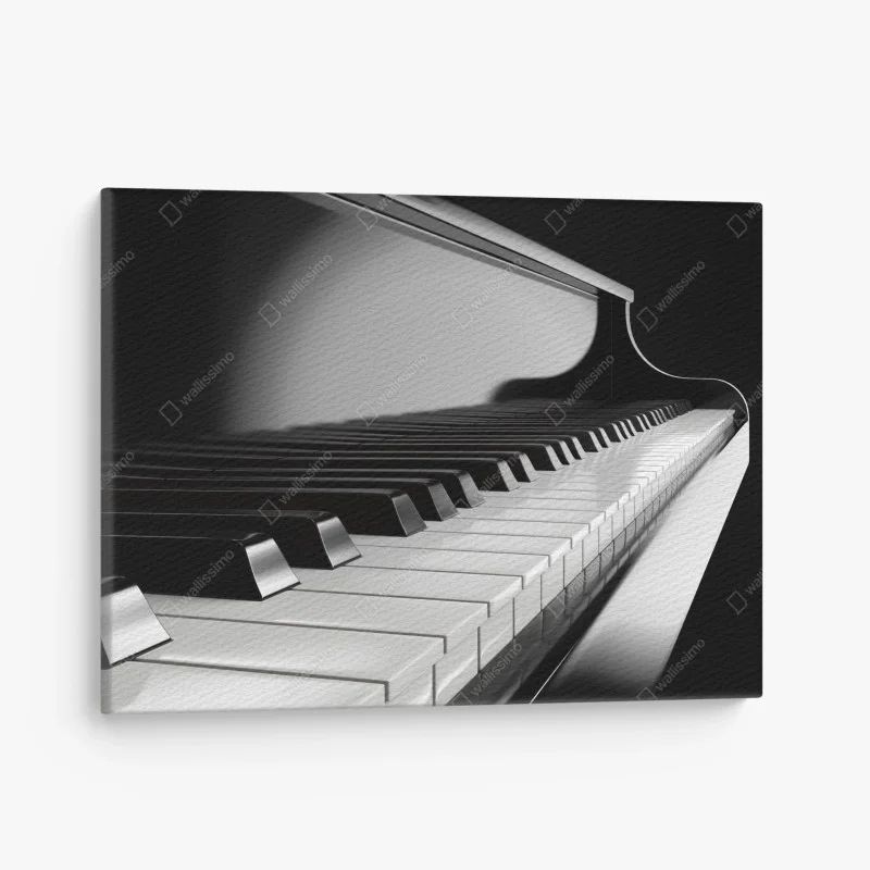 Cuadro en lienzo teclas de piano en blanco y negro