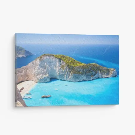 Cuadro en lienzo vista aérea de Navagio en Zakynthos – Pixers®
