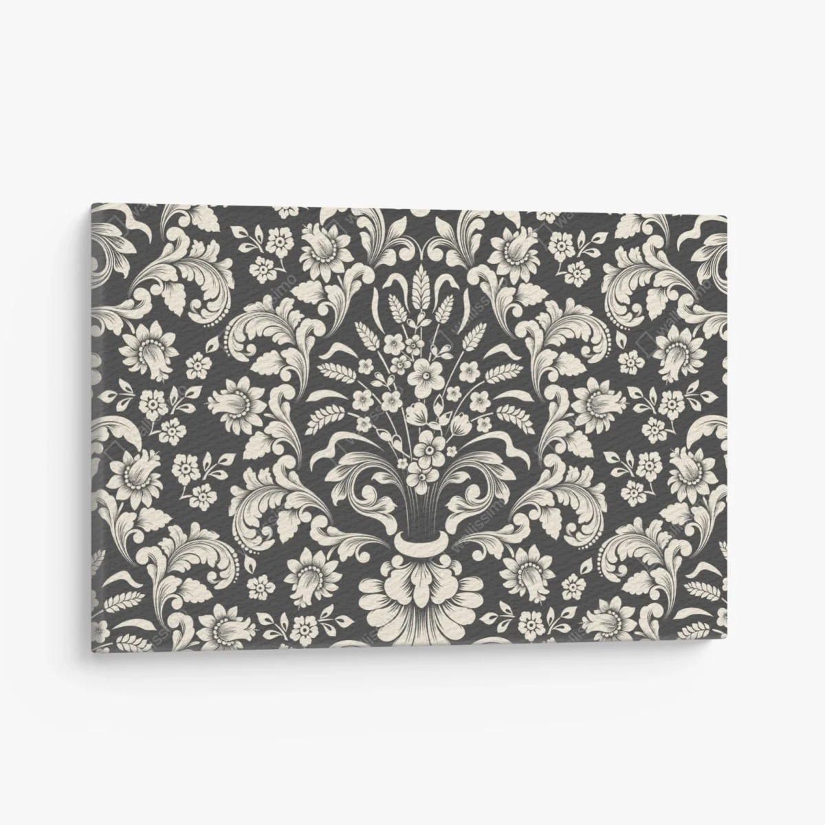 Cuadro en lienzo motivo damasco floral en tonos crema y gris oscuro – Pixers® Cuadro en lienzo motivo damasco floral en tonos crema y gris oscuro – Pixers®