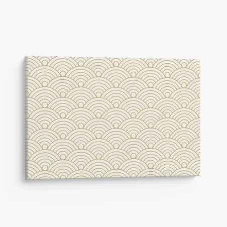 Cuadro en lienzo patrón semicircular dorado minimalista – Pixers®