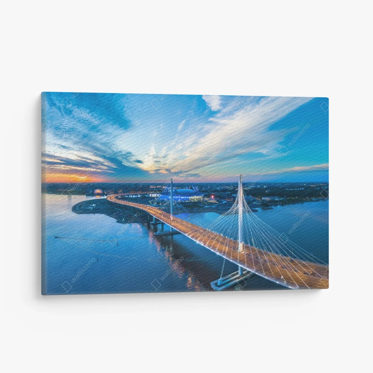 Cuadro en lienzo puente atirantado de San Petersburgo al amanecer – Pixers® Cuadro en lienzo puente atirantado de San Petersburgo al amanecer – Pixers®
