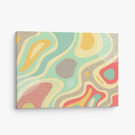 Cuadro en lienzo diseño abstracto orgánico en tonos pastel – Pixers®