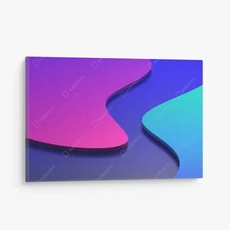 Cuadro en lienzo arte abstracto degradado en tonos púrpura y cian – Pixers®