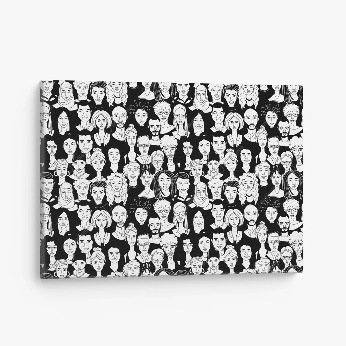 Cuadro en lienzo mosaico de rostros diversos en blanco y negro – Pixers® Cuadro en lienzo mosaico de rostros diversos en blanco y negro – Pixers®