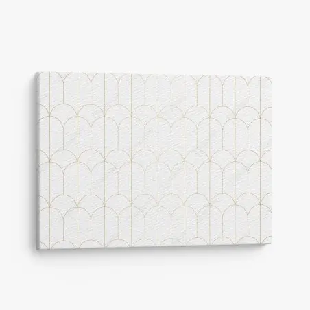 Cuadro en lienzo patrón geométrico art déco dorado minimalista – Pixers®