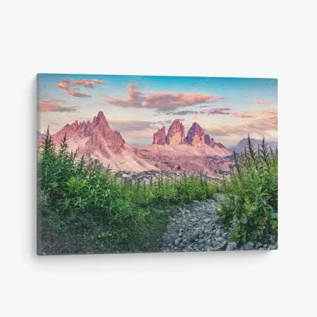 Cuadro en lienzo amanecer en Tre Cime di Lavaredo, Dolomitas – Pixers®