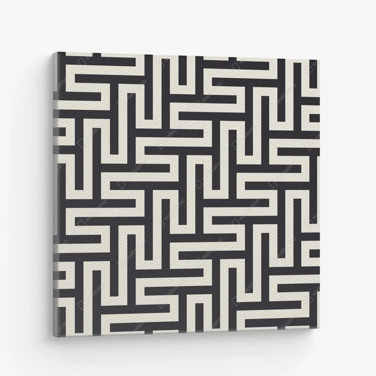 Cuadro en lienzo patrón geométrico de laberinto en tonos crema y negro – Pixers® Cuadro en lienzo patrón geométrico de laberinto en tonos crema y negro – Pixers®