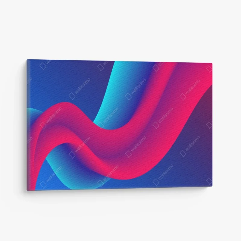 Cuadro en lienzo arte ondulante en tonos neón