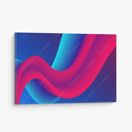 Cuadro en lienzo arte ondulante en tonos neón – Pixers®
