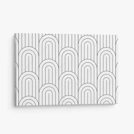 Cuadro en lienzo patrón de arcos geométricos minimalista – Pixers®