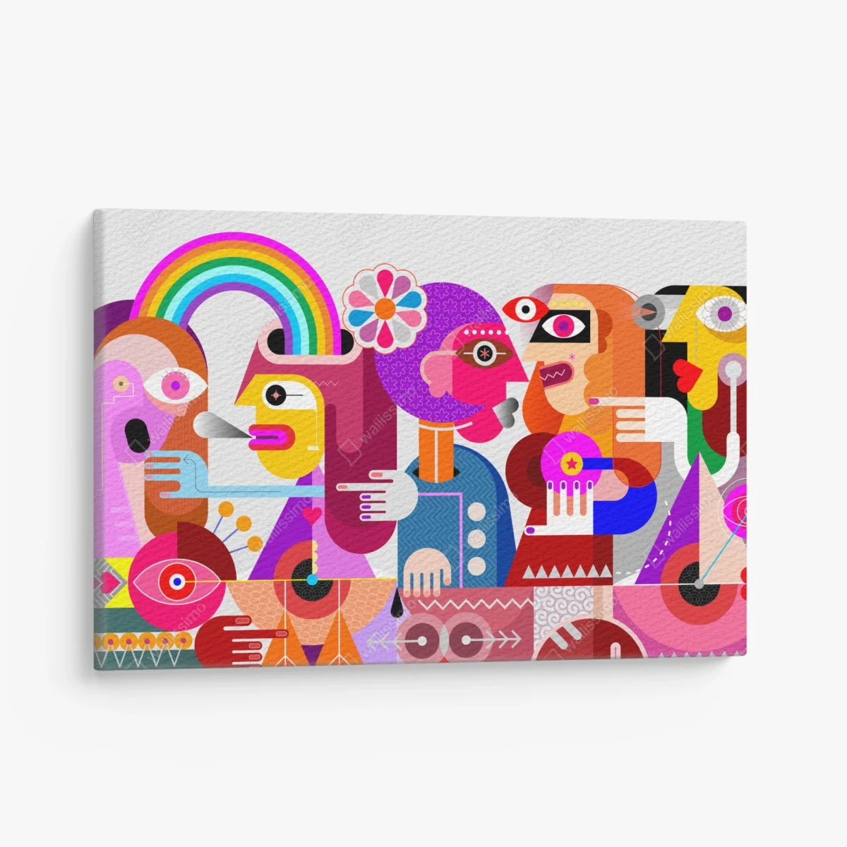 Cuadro en lienzo explosión de rumores: arte abstracto con arcoíris – Pixers® Cuadro en lienzo explosión de rumores: arte abstracto con arcoíris – Pixers®