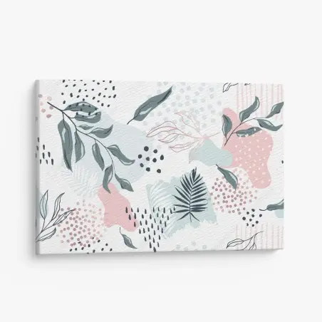 Cuadro en lienzo arte botánico en tonos pastel – Pixers®