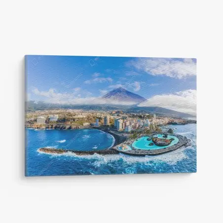 Cuadro en lienzo panorámica costera de Tenerife con el Teide – Pixers®