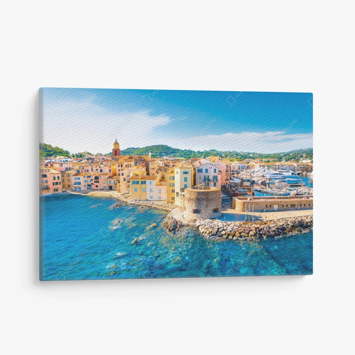 Cuadro en lienzo panorámica de pueblo costero y puerto con aguas cristalinas – Pixers® Cuadro en lienzo panorámica de pueblo costero y puerto con aguas cristalinas – Pixers®