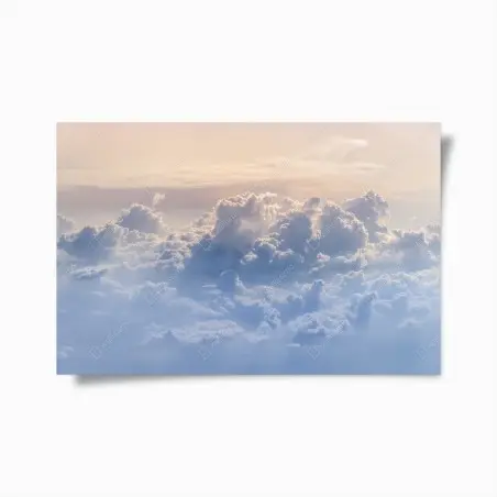 Póster paisaje celeste nubes iluminadas al amanecer – Pixers®