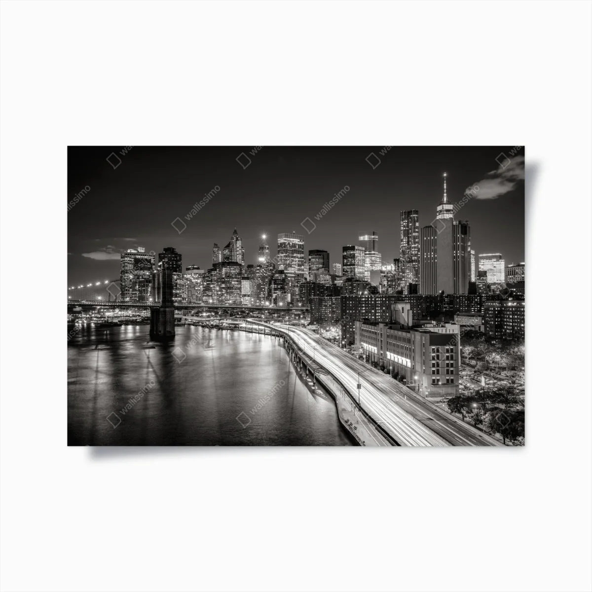Póster vista nocturna de Nueva York en blanco y negro – Pixers® Póster vista nocturna de Nueva York en blanco y negro – Pixers®