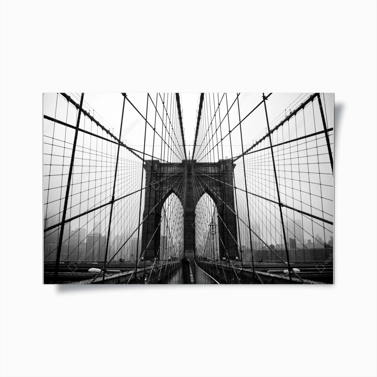Póster simetría del puente de Brooklyn en blanco y negro – Pixers® Póster simetría del puente de Brooklyn en blanco y negro – Pixers®