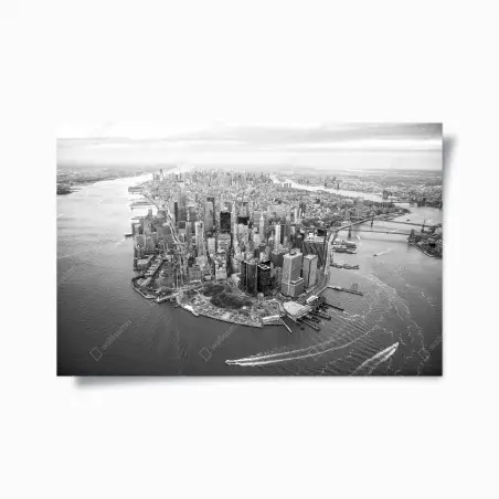 Póster atardecer aéreo en Manhattan – Pixers®