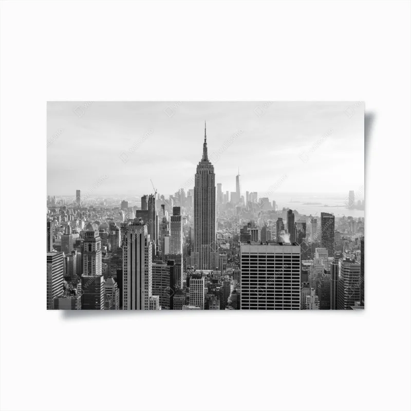 Póster panorama urbano clásico de Nueva York