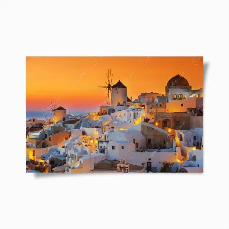 Póster magia del atardecer en Oia, Santorini – Pixers®