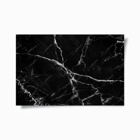 Póster mármol negro con vetas blancas y contraste elegante – Pixers®