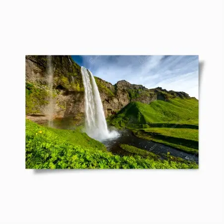 Póster amanecer en Seljalandsfoss – Pixers®