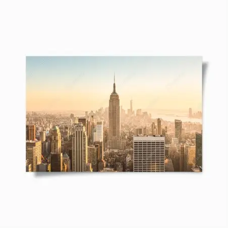 Póster amanecer sobre el skyline de Nueva York – Pixers®