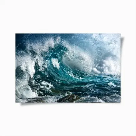 Póster ola turquesa en movimiento – Pixers®
