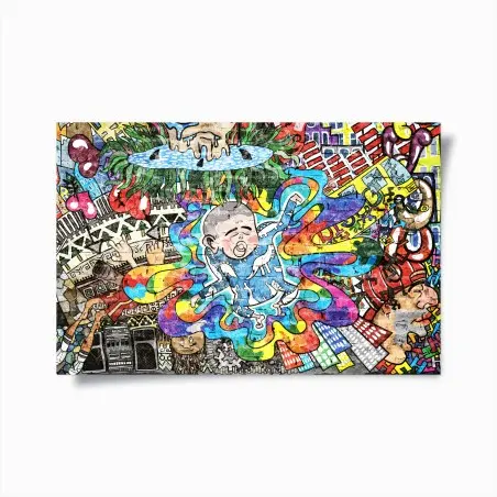 Póster nacimiento psicodélico en la ciudad – Pixers®