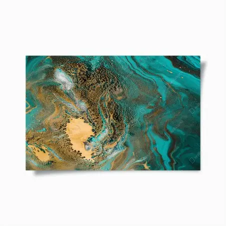 Póster mar de turquesa y oro – Pixers®