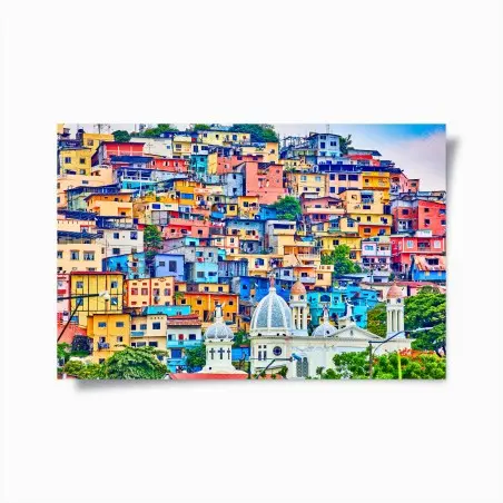 Póster colores del cerro Santa Ana, Guayaquil – Pixers®