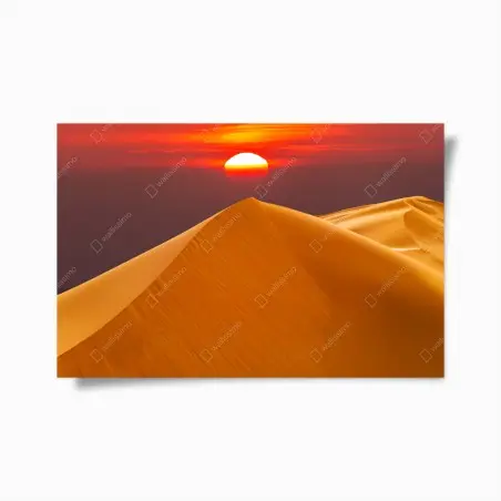 Póster puesta de sol sobre dunas doradas – Pixers®