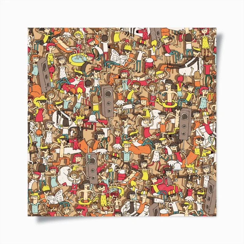 Póster fiesta veraniega ilustrada