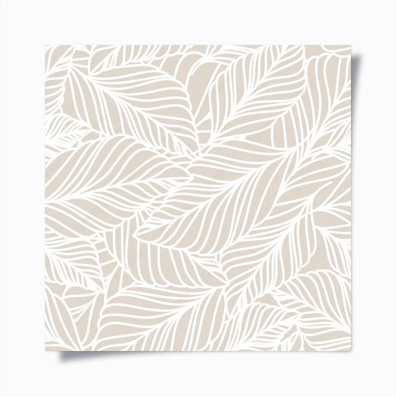 Póster diseño botánico minimalista en tonos beige