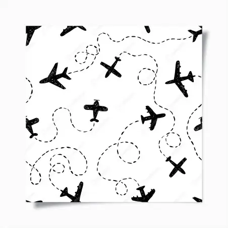 Póster patrón de aviones en vuelo – Pixers®